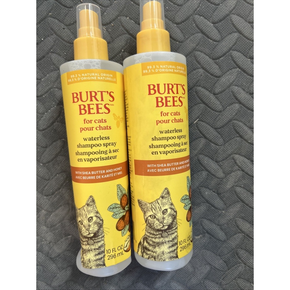 2x Waterless Shampoo, For Cats, With Shea Butter and Honey, 10 fl oz (296 ml)